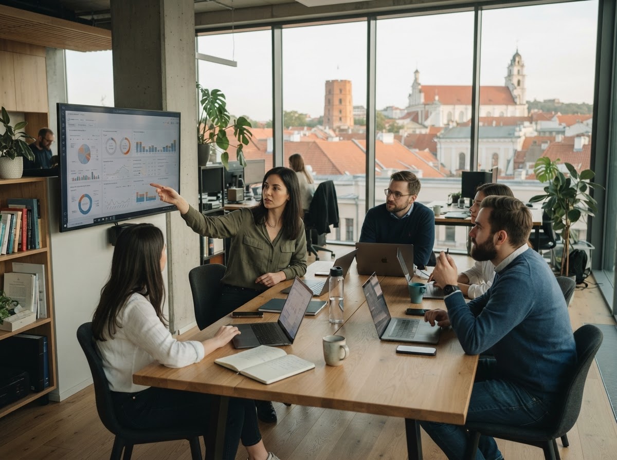 Vinted Technologies komandos darbo aplinka analizuojant duomenis